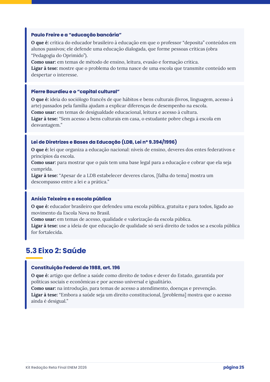 Página do banco de repertório com explicação de o que é, como usar e como ligar à tese